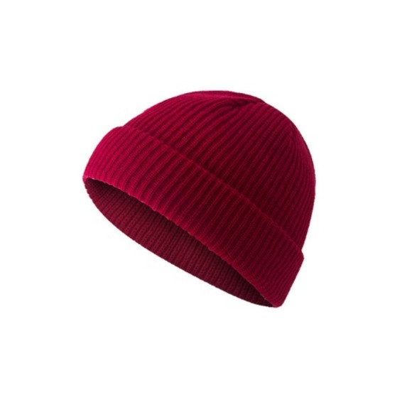 Ribbed Fisherman Beanie (Wine Red) - Picture 1 of 1